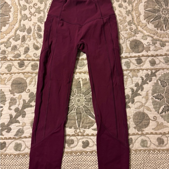 lululemon athletica Kids Deep Red Leggings - Picture 2 of 3